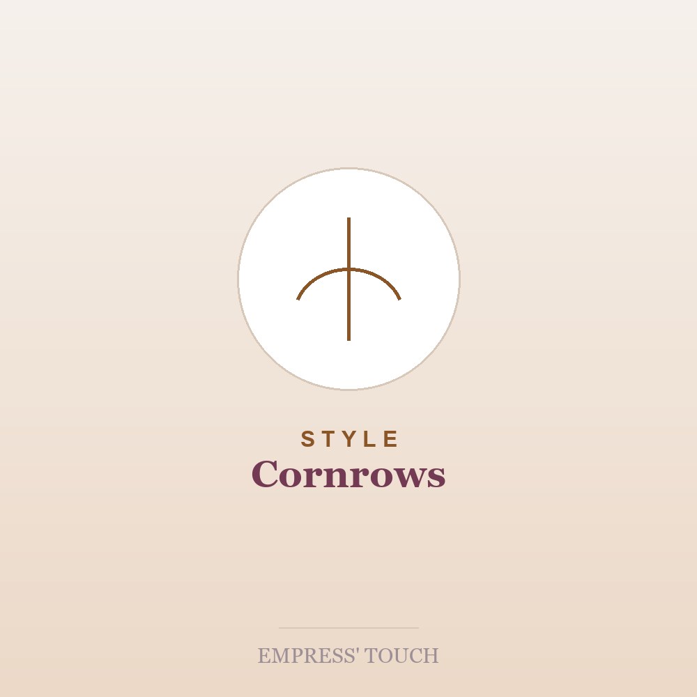 Cornrows style example (placeholder image)